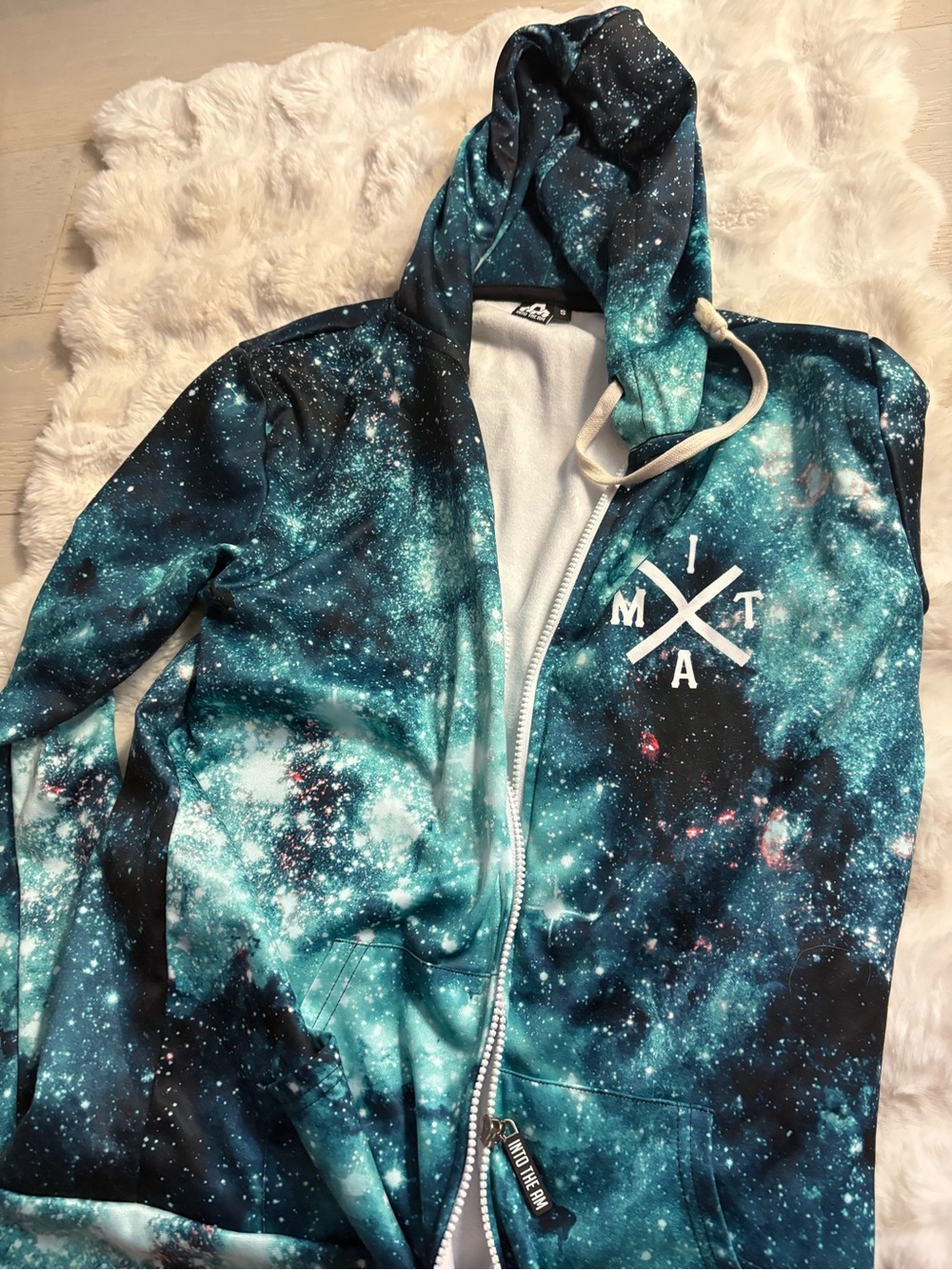 ✨INTO THE AM✨Galaxy Print Zip-Up Hoodie - S/M women’s ✨